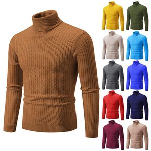 Homens camisetas Inverno alto pescoço camisa de fundo magro textura de massa malhas zip frente moletom interior casa chinelo quente