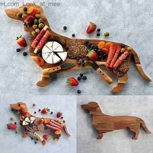 Party Masks Dachshund Dog Dinner Plate Sausage Dog Dinner Plate Trädekorativt Tray Table Party Diy Decorations Q231007