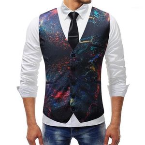 Men's Vests Printed Mens Suit Vest Business Men Slim Fit Waistcoat Casual Sleeveless Formal Wear Wedding Weste Herren Gilet C214n