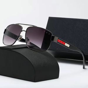 Дизайн модного дома Солнцезащитные очки премиум-класса Металлическая оправа для мужчин и женщин Универсальные уличные солнцезащитные очки для вождения и рыбалки с коробкой Praba