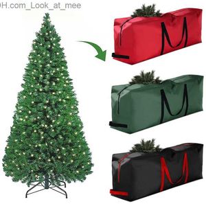 Party Masks Christmas Tree Bag Oxford Tyg Foldbar Xmas Decoration Wreath Storage Bag för lagring av julutenciles Garland Hemlagring Q231007