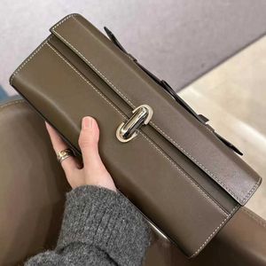 Bagage designer väskor stvett franska minimalistiska kalvläder liten fyrkantig väska äkta läder bärande väska för kvinnor 231015