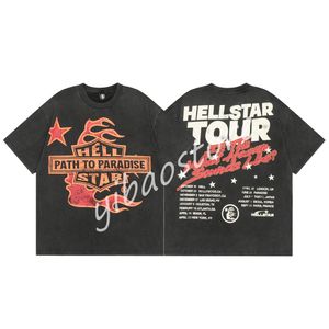 901 A115 Helltar T Shirt Rappe Men Women Thirt Rapper Wah Grey Black Heavy Craft Uniex Short Sleeve Top High Street Fahion Retro Hell Women' T-hi