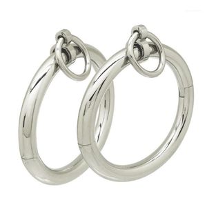 Bracciale schiavo con polsini alla caviglia da polso con serratura in acciaio inossidabile lucido lucido con restrizioni O-ring rimovibili Set1324P