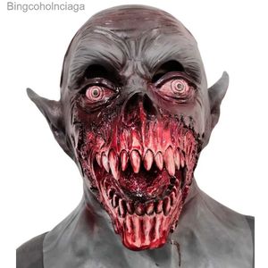 Temadräkt halloween blodiga skräck maskerar vuxna zombie monster vampyrmask latex come carnival party full huvudhjälm Haunted House Propl231008