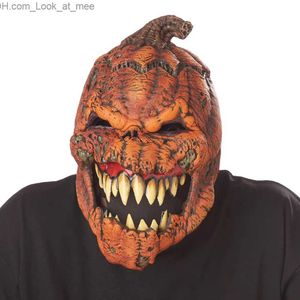 Máscaras de festa Halloween Máscara de terror Ani-Motion Máscara de abóbora Engraçada Máscara de látex Q231007