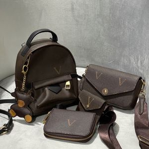 Designer de três peças saco totes marca de luxo bolsa único zíper carteiras mulheres bolsas tote sacos de couro real senhora xadrez bolsas duffle bagagem por 1978 060