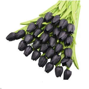 Faux blommor grönare 31st/lot tips konstgjorda blommor pu calla falsk verklig touch för bröllop dekoration hemfest gynnar dropp deli dhiro