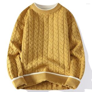 Erkek Sweaters 2023 Twist Sıradan dokuma Gömlek Gençler All-Matching Fashion Sweater