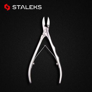 Forbici per cuticole STALEKS NE- 60-16 Taglierina per rimozione pelle morta Impugnatura professionale in acciaio inossidabile Forbici per cuticole per unghie dei piedi Strumento per manicure 231007