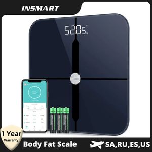 Skale masy ciała Insmart Skala masy ciała cyfrowa skala tłuszczu ciała równowagi bioimpedancji Skala łazienki Analizator kompozycji BMI dla ludzkiego 231007