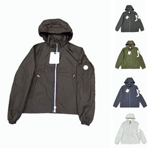 Marke Designer Herren Windjacke Männer Leichter Kapuzenpullover Sommer Sonnenschutzjacke Frühling Herbst Jacken Abzeichen NFC Designer Herren S Kleidung Größe 1-6