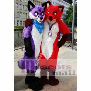 Husky Dog Wolf Dog Fox Mascot Costume Wysokiej jakości kreskówkowy motyw Karnawał Dorośli rozmiar Bożego Narodzenia Przyjęcie urodzinowe fantazyjne strój