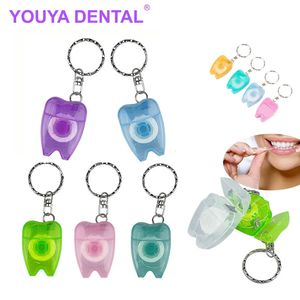 Fio dental 10/30 peças 15m fio dental chaveiro cuidado oral fio dental limpeza dos dentes escolha higiene oral saúde fio limpo fio dental portátil 231007