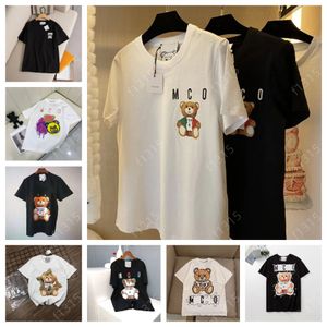 Designer Mens Womens T-shirt Moschi Summer luxury brands new tees cartoon Teddy bear Cotton round neck for Outdoor leisure Couple clothing Tops shirt