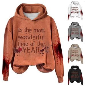 Women's Hoodies It'S The Most Woderful Time Of Year Halloween Printed Casual Long Workout Tops For Women All Cotton Tunics