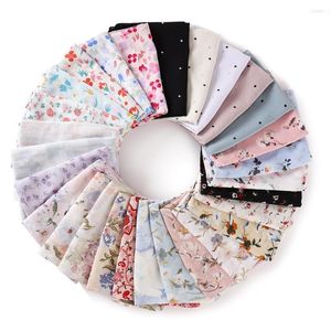 Scarves Women Bubble Chiffon Polka Dots Printed Long Scarf Spring Wrap Lightweight Beach Sunscreen Stoles Soft Travel Floral Shawl