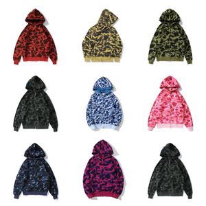 Herren-Designer-Kapuzenpullover, modischer Herren-Hoodie mit durchgehendem Reißverschluss, blau, für Damen, Jacken, Kapuzenpullover, Camouflage-Kapuzenreißverschluss, modischer Langarm-Baumwoll-Kapuzenpullover, Streetwear