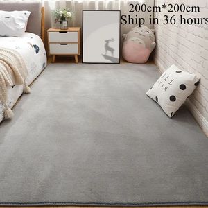 Carpets Nordic Carpet for Living Room Low Pile Rug Children Bed Room Fluffy Floor Carpets Window Bedside Home Decor Coral Fleece Carpet 231007