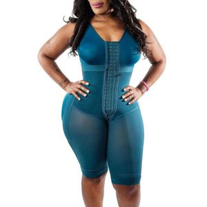 Mulheres pós-operatórias shapewear espartilho faja colombianas corpo inteiro uma peça sutiã de alta compressão cintura trainer modelagem cinta unde2163
