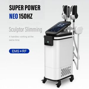 Standing 4 Handles EMS Body Slimming Fat Decomposing Muscle Firming Butt Lifting Machine HI-EMT RF 2 in 1 CE Equipment
