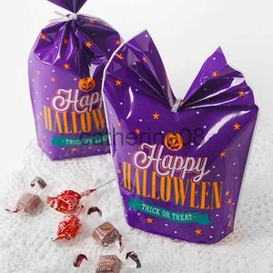 Opakowanie prezentów 10pcs kreskówka Halloweenowe cukierki torby ciasteczka festiwal festiwalu torby opakowanie torby Dzieci sztuczka lub traktowanie 2023 Halloween imprezowe torby prezentowe x1007