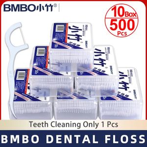 Zahnseide BMBO Dental Clean Floss Stick 500 Stück Zahnreinigungswerkzeuge Zahnseide-Set Saubere Zwischenzähne Zahnstocher Boxed Zahnseide-Picks 231007