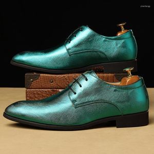 Sapatos de vestido Tamanho 38-48 Homens Handmade Brogue Estilo Paty Couro Casamento Flats Oxfords Formal