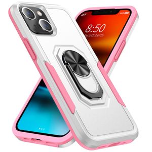 Magnetische Hybrid 2 in 1 stoßfeste Handyhüllen für iPhone 15 14 13 12 11 Pro Max Plus Xr Xs Samsung Galaxy S23 Ultra A13 A32 A72 A52 Rüstungsringhalter Schutzhülle