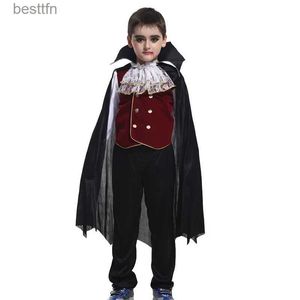 Thema Kostüm Jungen Vampir Cosplay Kommen für Kinder Halloween Karneval Party Kleid KleidungL231007
