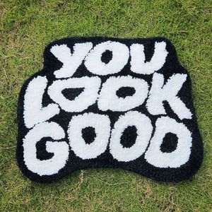 Carpets Tufted You Look Good Rug Custom Handmade Rug Tufted Rug Living Room Rug Rug For Funny Bedroom Cute Fun Bath Mat 231007