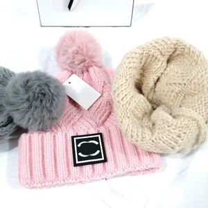 Designer Brand Double Letters Hats Fashion Men's and Women's Cute Ball Beanie Fall/winter Thermal Knit Hat Ski Brand Bonnet High Quality Plaid Skull Hat Luxury Warm Cap