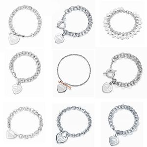 gioielli firmati per bracciale da donna designer Classic T Home Cuore in argento sterling 925 Brand New Diamond Arrowhead Love Bracciale con pendente Moda Handwear all'ingrosso