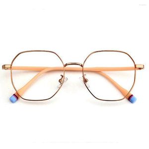 Okulary przeciwsłoneczne Modna retro duża wielokątna metalowa rama anty Blu Light Ultralight Reading okulary Nowoczesne mężczyźni Kobiety 1,0 1,5 2,0 2,5