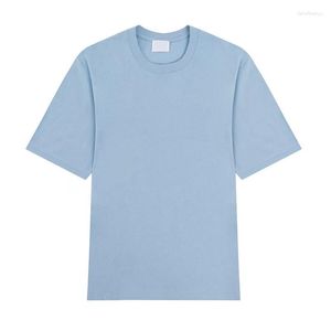 Camiseta masculina verão bordado manga curta camiseta solta casual em torno do pescoço streetwear respirável oversized topos roupas ma783