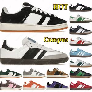 Designerskor campus 00s Suede Low Top Leather Team Trainers Dark Green Og Cloud White Vegan Black Gum Brown Desert Grey Mens Womens Sports Casual Sneakers