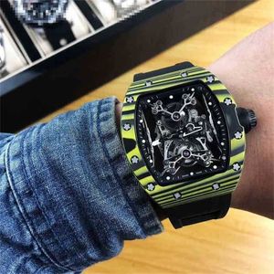 Movement watch Richamilles Personalized Out Fiber Business Mechanical Hollowed Leisure Fashion Belt Carbon Waterproof LY MDLG