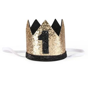 Akcesoria do włosów Baby Birthday Hats Kapelusze roczne chłopięce czapki pierwsze księżniczki dekoracje korony dzieci przysługę różowego prezentu na głowę 276K