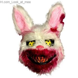 Party Masken Plüsch Hase Maske Langlebig Perfekte Cotume Realistische Blutige Simulation Kaninchen Kopfbedeckung Leistung Prop Für Halloween Maskeraden Q231009