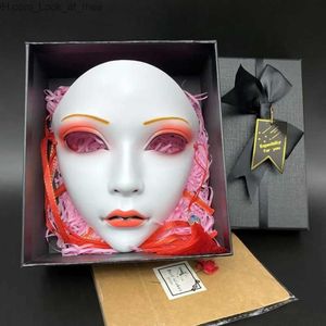 Maschere per feste Animistiche Belle donne Maschera Halloween Cosplay Copertura per il viso Adulto Full Face Masquerade Party Flower Costume Accessori Puntelli Q231007