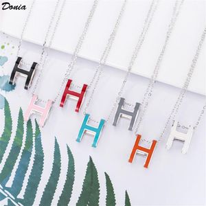 Donia Jewelry Euro American Fashion 925 Srebrny mikro inkrustowany Naszyjnik Enomel Modna Akcesoria Luksusowy prezent urodzinowy 294R