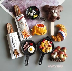 冷蔵庫マグネットマグネットコンチネンタルパンバゲットチョコレートアイスクリームパンキッチンフード冷蔵庫ステッカーマグネット231007