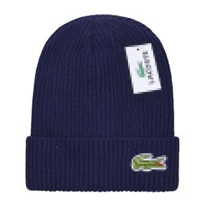 Kış Sıcak Şapka Timsah Kadın Tasarımcı Beanie Cap Classic Erkekler Örme Şapka