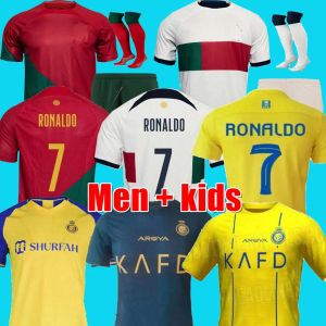 الناصر FC Soccer Jerseys Ronaldo 2022 2023 2024 Home Yellow Away 22 23 24 CR7 Gonzalo Martinez Talisca Ghislain Konan Vincent Aboubakar Men Football Shirt