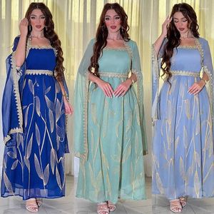 Roupas étnicas Médio Oriente Dubai Eid Al Fitr Arábia Saudita Muçulmano Luxo Marrocos Robe Bordado Omã Mulheres Islâmicas Indonésias Vestido