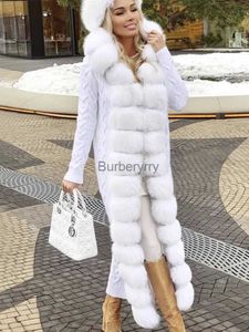 Pele feminina pele sintética furshehe outono inverno feminino camisola longa malha cardigans real casaco de pele de raposa destacável moda streetwear senhora malhasl231007