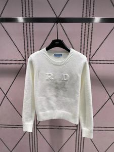 Maglione autunno inverno per donna nuovi maglioni manica lunga felpa con cappuccio stilista europeo e americano maglione da donna nuovo marchio di abbigliamento di lusso taglia s-l nero bianco