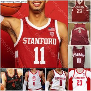 Maglie da basket Maglia da basket Stanford NCAA College Jaiden Delaire Harrison Ingram Isael Silva Max Murrell Noah Taitz Michael OConnell Lukas Kisunas