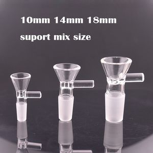 Ciotola di vetro spesso più economica per narghilè 10mm 14mm 18mm Ciotole per imbuto di colore con giunto maschio Strumento per pezzi di fumo per bong di tabacco Olio Dab Rig Tubo dell'acqua in fiamme