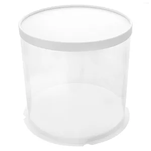 Ta ut containrar Transparent Cake Box Baking Packing fodral Mini Mat engångsgrupp